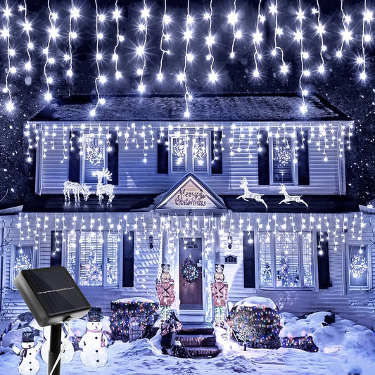 Luz Mágica Cascata Solar™ — O Brilho que Transforma Seu Natal!